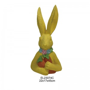 Чарівні фігурки кролика Тримайте пасхальні яйця Кролик тримайте моркву Кумедний кролик Прикрашайте дім і сад