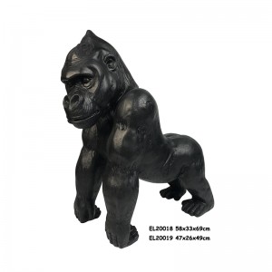 Šķiedru māla MGO vieglas dārza gorillu statujas