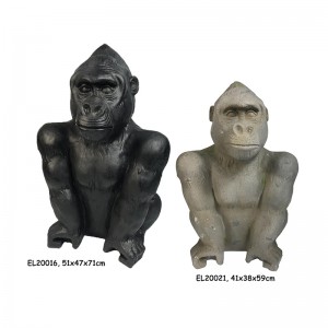 Fiber Clay MGO Light Weight Garden Gorilla Statues