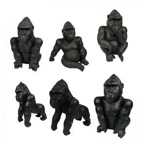 Fiber Clay MGO Light Weight Garden Gorilla Statues