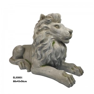 Fiber Clay Mgo Light Weight Lions Garden Sculptures