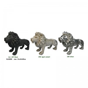 Fiber Clay Mgo Greutate Ușoară Lions Sculpturi de grădină