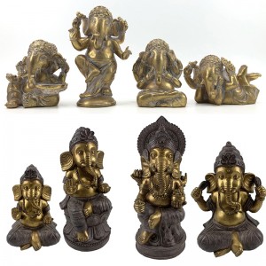 Resin Arts & Crafts Kaukoidän Intian tyyliset Ganesha-hahmot