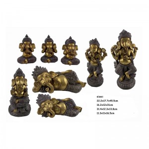 Resin Arts & Crafts Far Eastern India Style Ganesha Figurines
