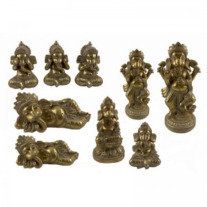 ረዚን ጥበባት እና እደ-ጥበብ የሩቅ ምስራቃዊ ህንድ ዘይቤ Ganesha Figurines