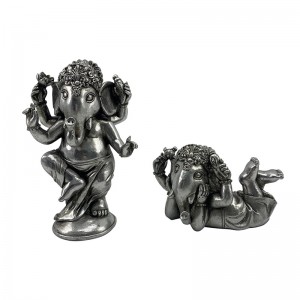 Resinae Arts & Crafts Far Eastern India Style Ganesha Figurines
