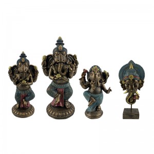 Resin Arts & Crafts Հեռավոր Արևելյան Հնդկաստանի ոճով Գանեշայի արձանիկներ