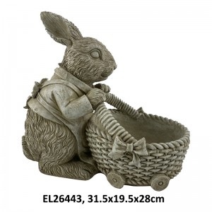 Záhradné ozdoby Veľkonočné zajačiky Figúrka králika Vnútorná a vonkajšia dekorácia