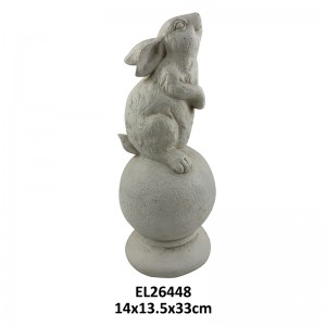 Ornamen Taman Kelinci Paskah Kelinci Figurine Dekorasi njero ruangan lan ruangan