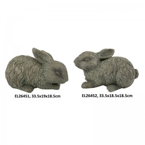 Ornamén taman Easter Bunnies Rabbit Figurine Jero na outdoor hiasan