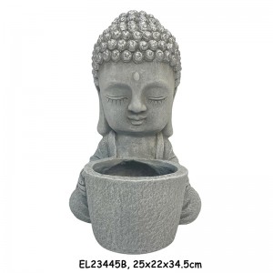 Օպտիկամանրաթելային կավե Թեթև քաշի Cute Baby Buddha Garden Pottery