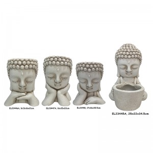 Fiber Clay Light Weight Cute Baby Buddha Garden Pottery
