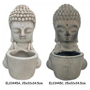 Легкая глиняная волокнистая керамика с милым младенцем Буддой в саду