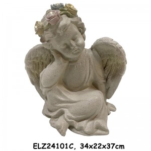 Statues d'ange en prière gracieuse, bols de repos, décoration intérieure et extérieure fabriquée à la main