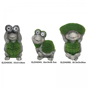 Uswa-Yakafukidzwa NeSolar Decor Figures Frog Turtle Hozhwa Yakashongedzerwa NeSolar-powered Eyes Bindu Decoration Figures