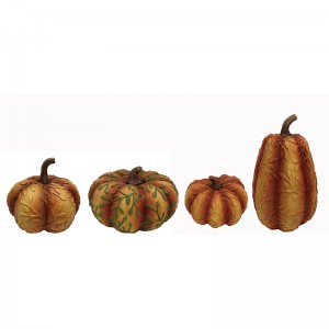 I-Resin Arts & Craft Halloween Colorful Pumpkin Harvest Imihlobiso eqoshiwe yasendlini-ngaphandle