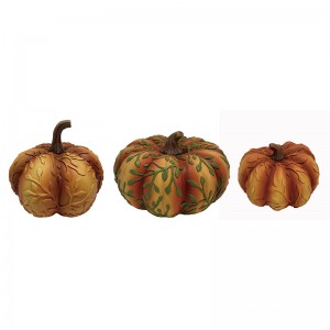 Resin Arts & Craft Halloween Colorful Pumpkin Harvest Dekorasyon sa sulod-gawas nga mga estatwa