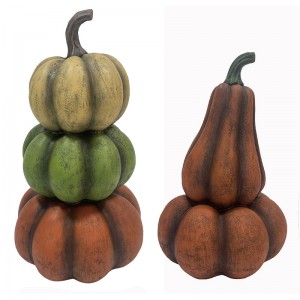 Resin Arts & Craft Halloween Pumpkin Tiers بېزەكچىلىك ھەيكەللىرى
