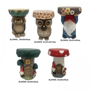 Tabourets en fibre d'argile fabriqués à la main, décoration de jardin, accessoires pour la maison, intérieur et extérieur