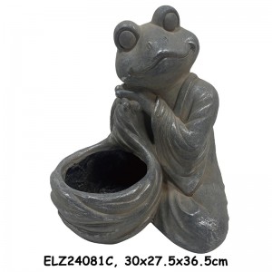 Ръчно изработени статуи на жаби за саксии Жаби, държащи кашпи за декорация на дома и градината