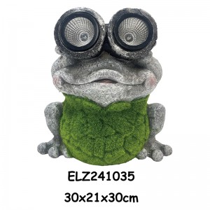Ji bo Xanî û Baxçeyê Peykerên Beqê Peykerên Fiber Clay Frogs