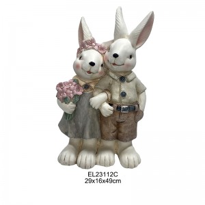 Ručno izrađene figurice stojećih i sjedećih zečeva Dekoracije za proljetnu sezonu Ukrasi za vrt i dom