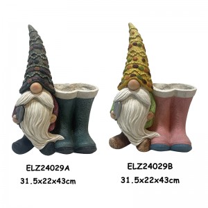 Рачно изработени статуи за градинарски украси од глинени влакна Gnome за декорација на дом и градина