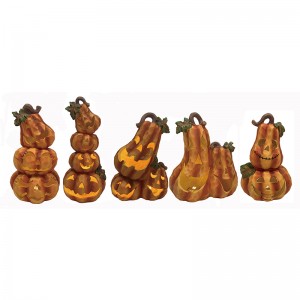 Resin Arts & Craft Halloween Colored Jack-o’-lanterns Pumpkin tier with Light Trick-Or-Treat Decorations indoor-outdoor statues