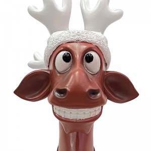 Resin Arts & Craft Funny Laughing Christmas Statue Reindeer