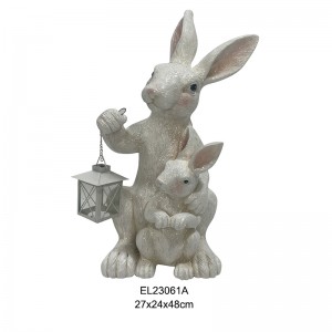 Zec Lantern Duos Uskrsne figurice Slatki zečevi Uskršnji praznik Vanjski i unutarnji dekor