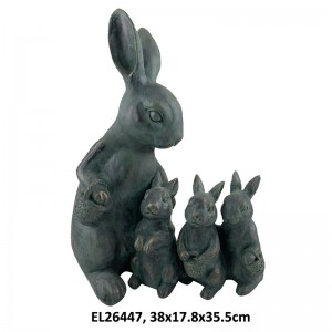Rabbit Statues Easter Bunny for Home and Garden Modern Rabbits Figurines
