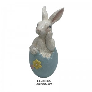 Conejo en soporte para huevos, soporte para platos, conejo caprichoso que combina con funcionalidad, decoraciones de primavera para interiores y exteriores