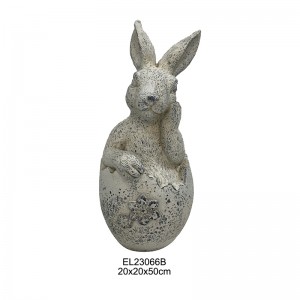 Zajec na stojalu za jajca Držalo za posodo Rabbit Whimsy sreča funkcionalnost Spomladanski dekorji za notranje in zunanje prostore