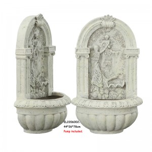 Resin Lion decor Hanging Wall Fountain Water Feature