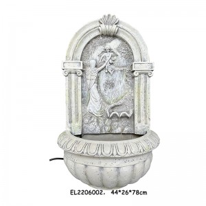 Hängendes Wandbrunnen-Wasserspiel mit Löwendekor aus Kunstharz