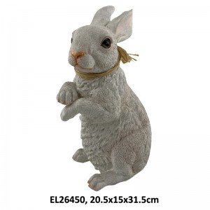 Rustic Rabbit Figurin Bilduma Harriz amaitutako Pazko Untxiak Etxeko eta lorategiko dekorazioa