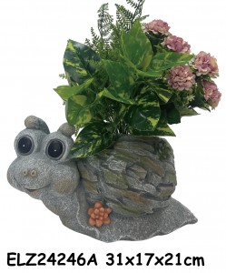 Snail-Shaped Planter Statues Snail Deco-Pot Garden Planters Garden Pottery Indoor and Outdoor