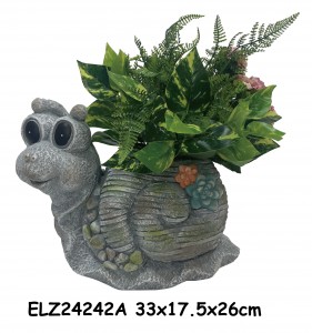 Snail-Shaped Planter Statues Snail Deco-Pot Garden Planters Garden Pottery Indoor and Outdoor