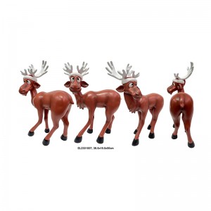 IResin Arts & Craft Funny Standing Christmas Reindeer Statue