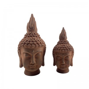 Тайландски фигурки на глава на Буда от смола за изкуства и занаяти