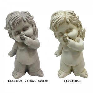 Whimsical Angels and Cherubs Collection Boy Statue Fiber Clay Statues for Home And Garden?