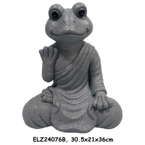Whimsical Designs Statue de grenouille ludique pour méditation et étirements - Décoration d'intérieur pour jardins, patios