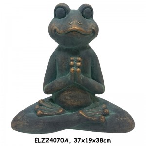 Whimsical Designs Statue de grenouille ludique pour méditation et étirements - Décoration d'intérieur pour jardins, patios