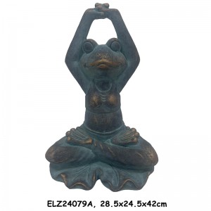 Deseños caprichosos Meditar Postura de estiramento Estatuas de ra juguetona Xardíns Patios Decoración de interiores