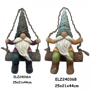 دکور عجیب و غریب باغ گنوم‌های دلربا مجسمه‌های سفالی دست ساز با کلاه‌های رنگارنگ