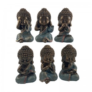 Statuette classiche della serie Baby-Buddha in resina Arts & Crafts