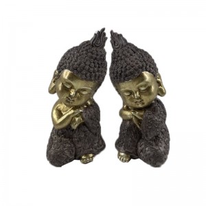 Estatuetas da série Thai Baby-Buddha em resina para artes e ofícios