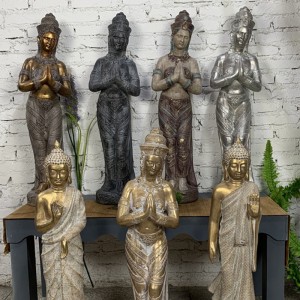 Statue e figurine di Buddha in piedi di arti e mestieri in resina