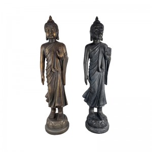 Resin Seni & Kerajinan Patung Buddha Ngadeg lan Figurines