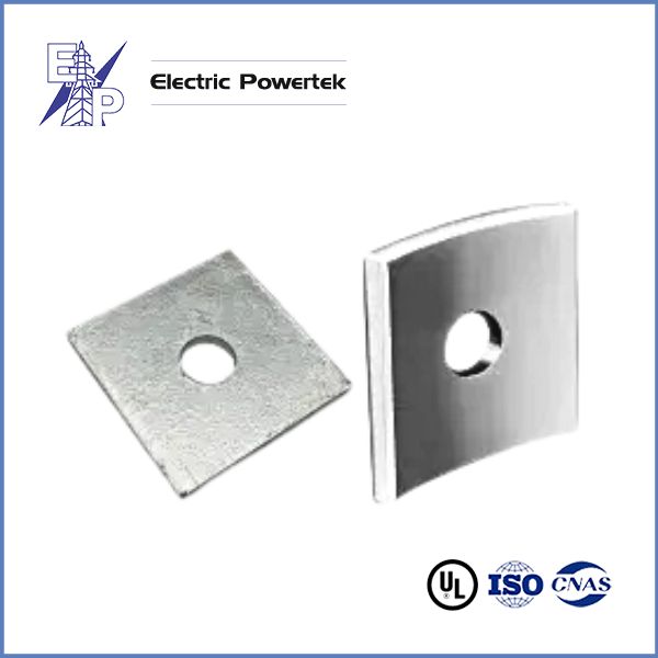 Hot dip galvanized steel square curve/flat washer with high quality price